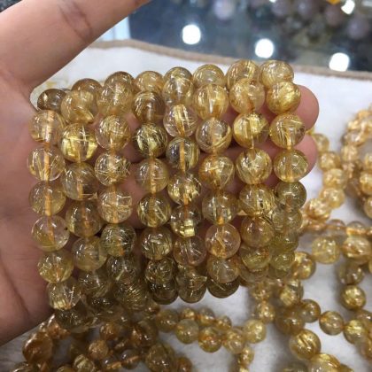 Lô vòng thạch anh tóc vàng (hàng sỉ, nhiều size)